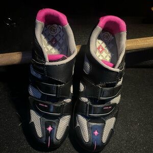 Specialized Black and Pink Cycling Footwear